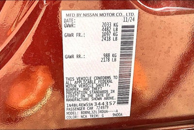 2025 Nissan Altima 2.5 SL