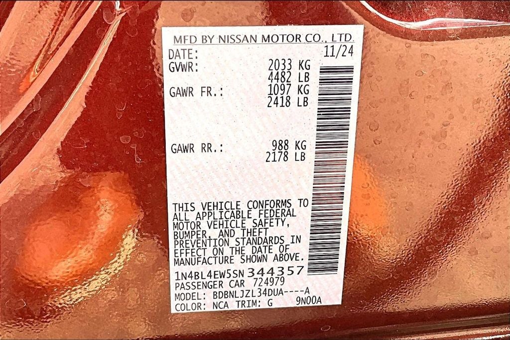 2025 Nissan Altima 2.5 SL