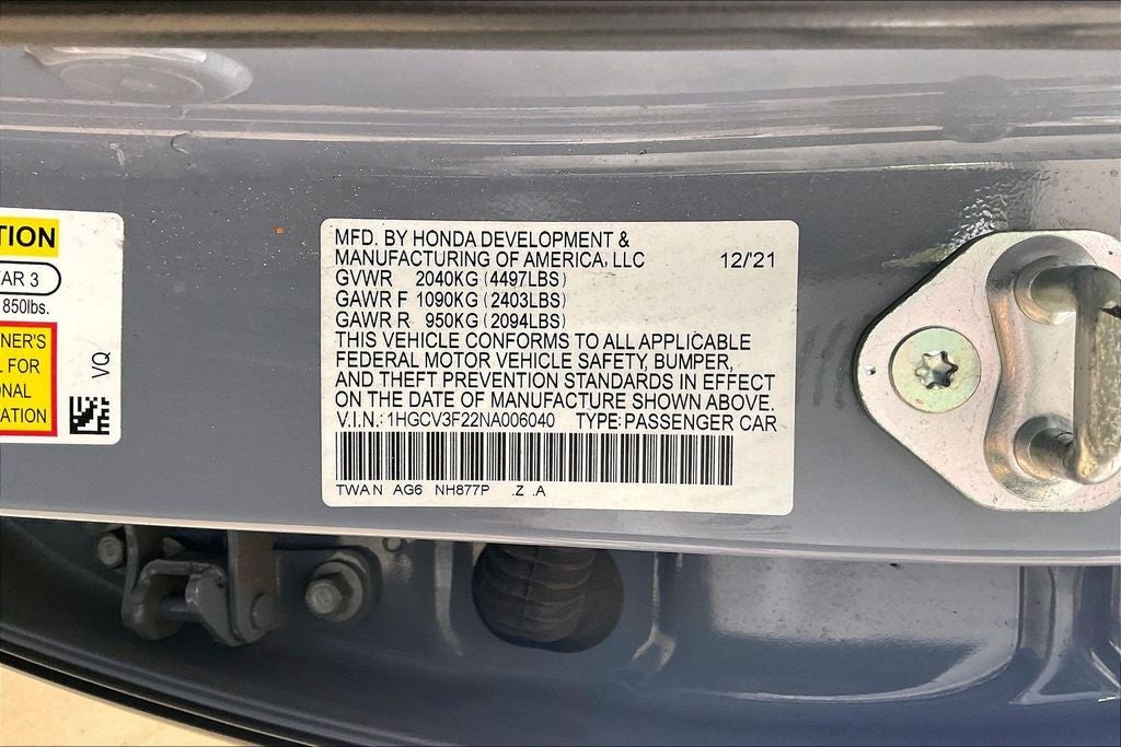 2022 Honda Accord Hybrid Sport