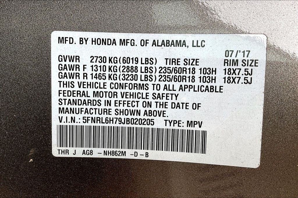 2018 Honda Odyssey EX-L
