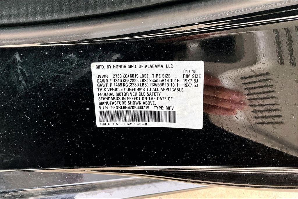 2019 Honda Odyssey Elite