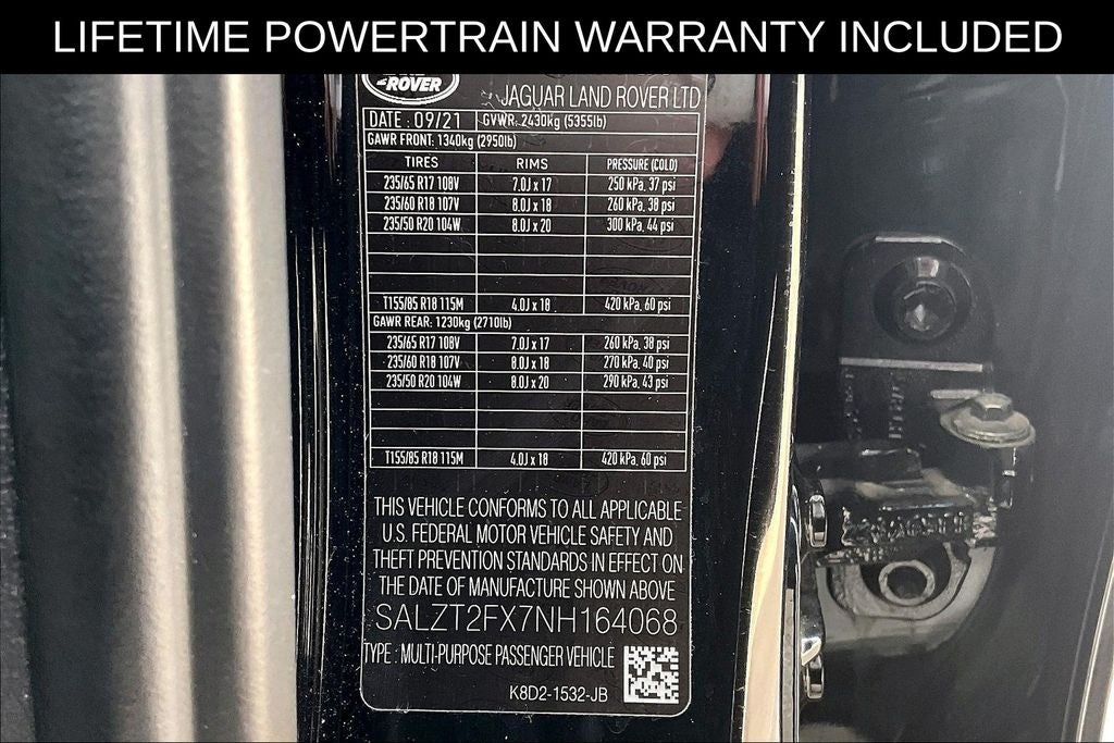 2022 Land Rover Range Rover Evoque Dynamic