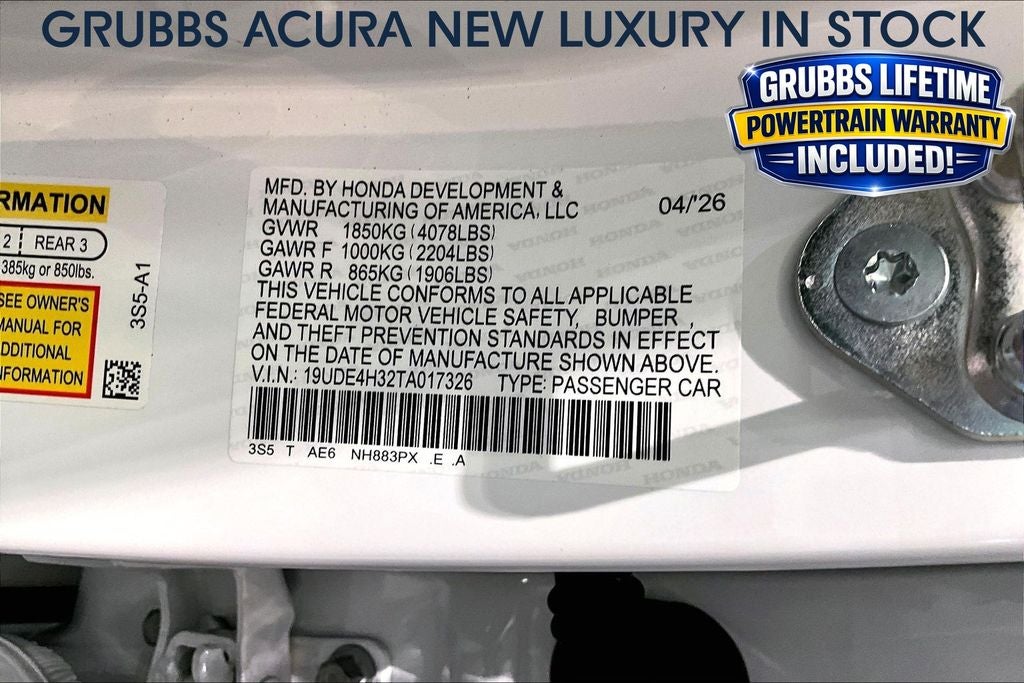 2026 Acura Integra A-Spec Package