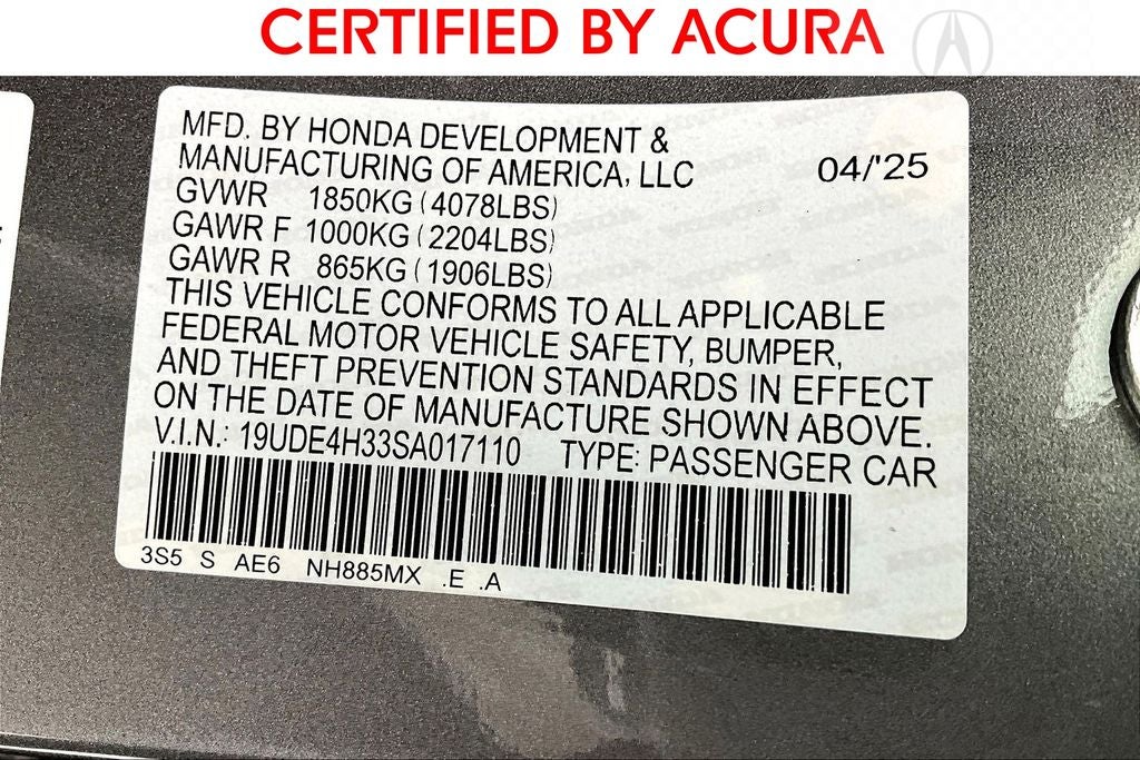 2025 Acura Integra A-Spec Package