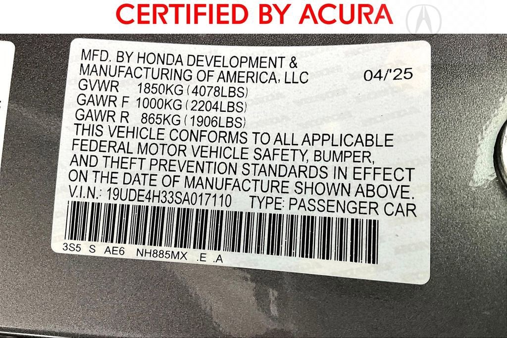 2025 Acura Integra A-Spec Package