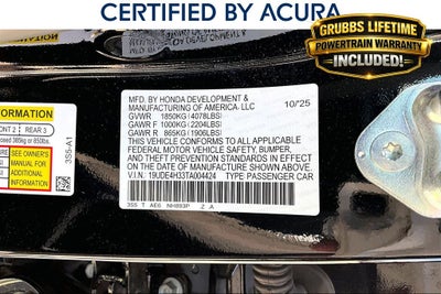 2026 Acura Integra A-Spec Package