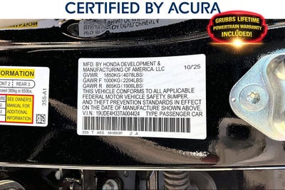 2026 Acura Integra A-Spec Package