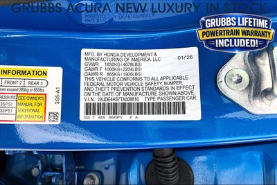 2026 Acura Integra A-Spec Package