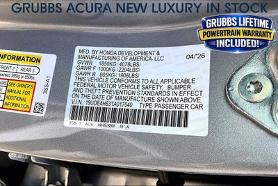 2026 Acura Integra A-Spec Tech Package