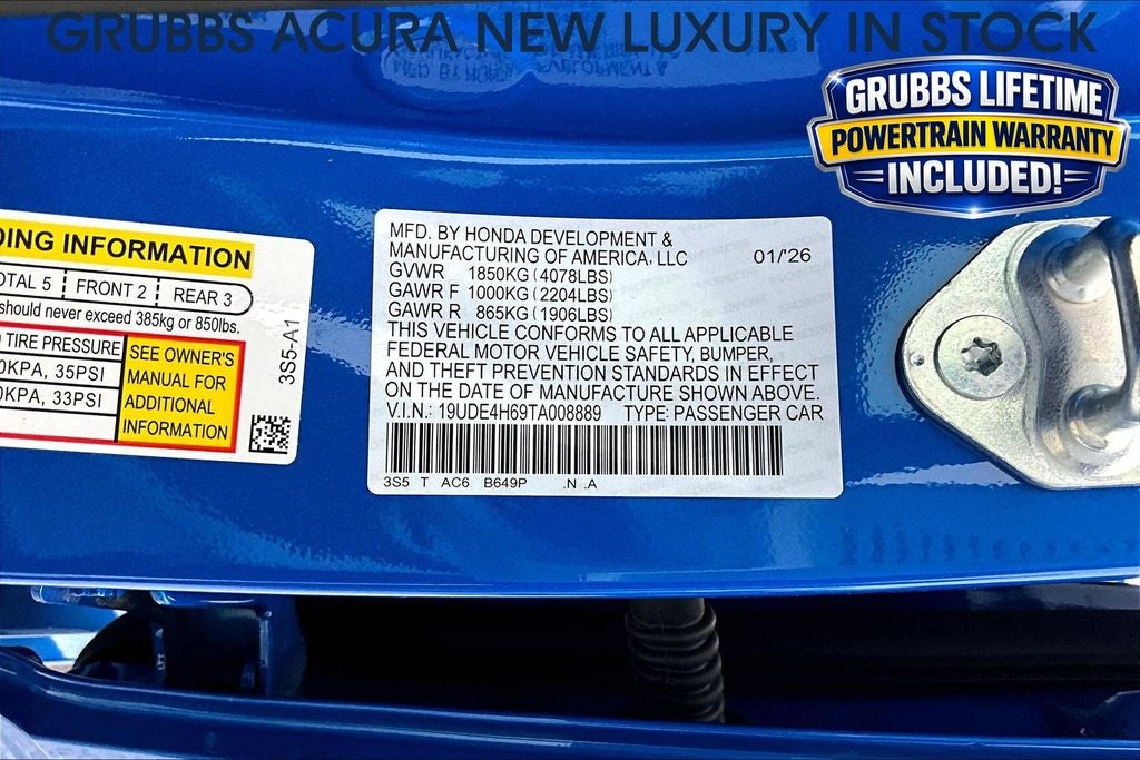 2026 Acura Integra A-Spec Tech Package