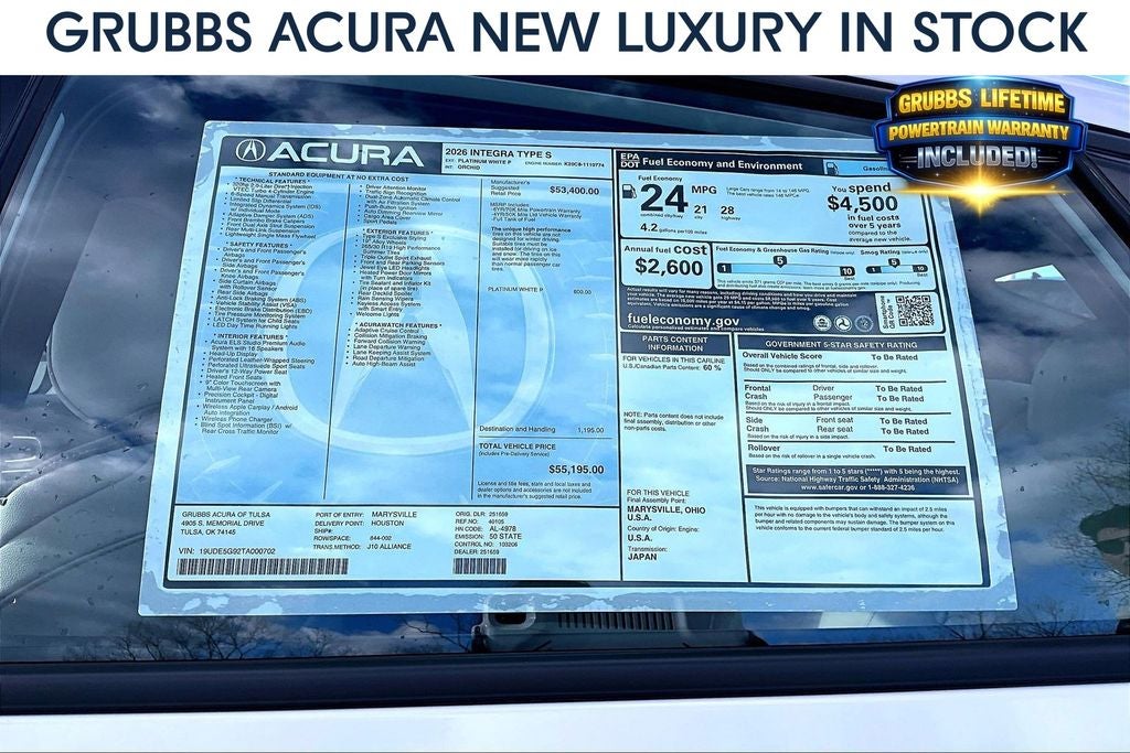 2026 Acura Integra Type S