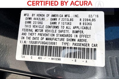 2016 Acura TLX Tech
