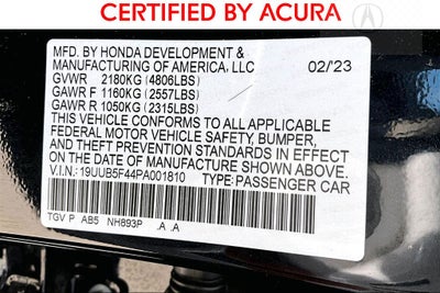 2023 Acura TLX Technology Package