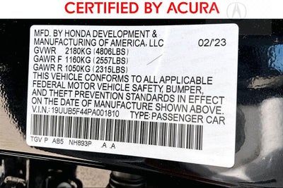 2023 Acura TLX Technology Package