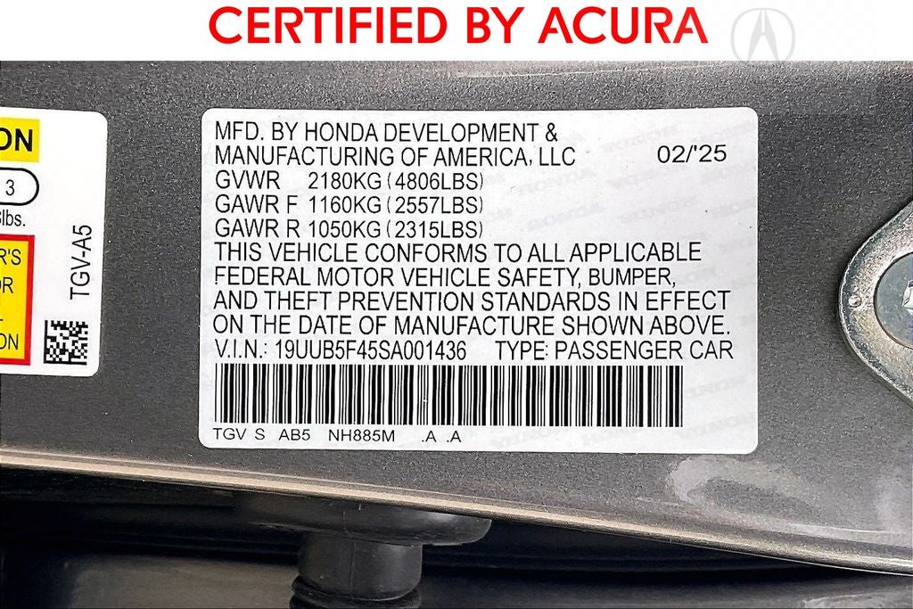 2025 Acura TLX Technology Package