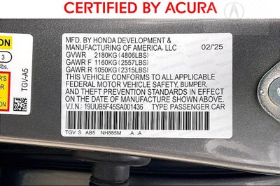 2025 Acura TLX Technology Package