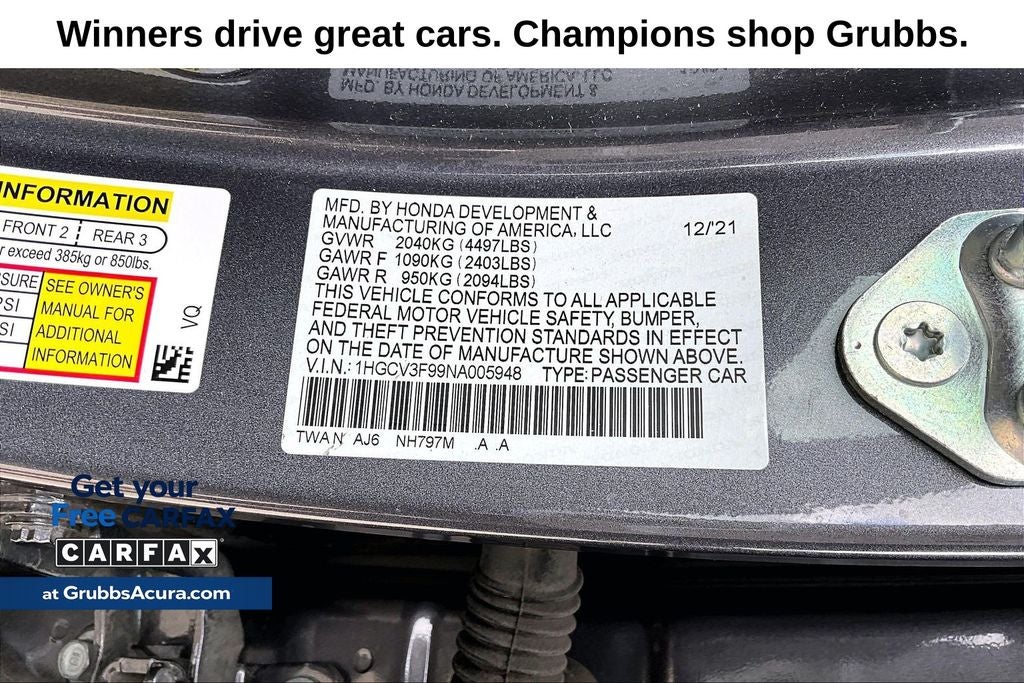 2022 Honda Accord Hybrid Touring
