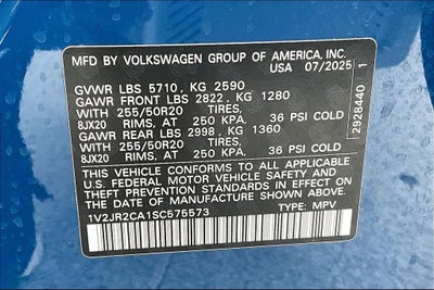 2025 Volkswagen Atlas 2.0T SE w/Technology