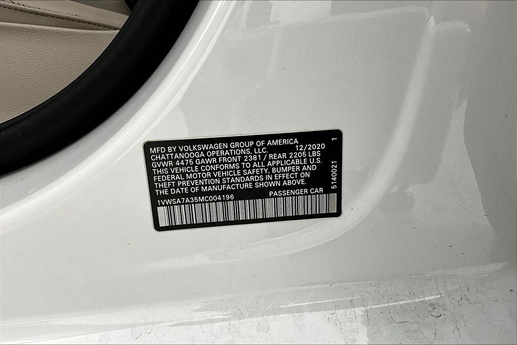 2021 Volkswagen Passat 2.0T SE
