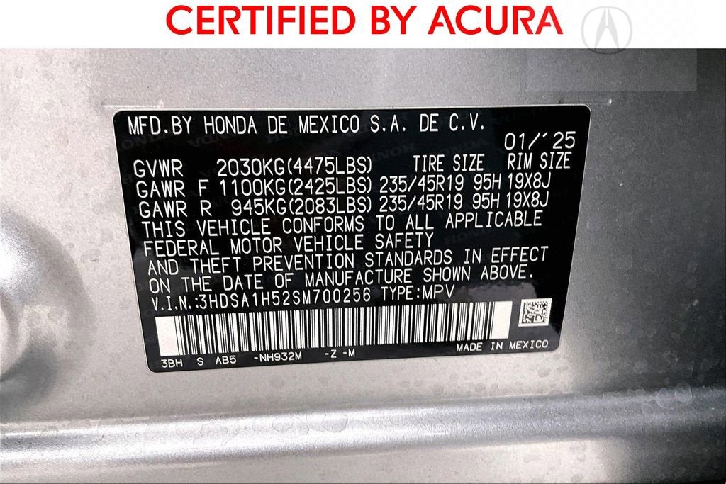 2025 Acura ADX A-Spec Package