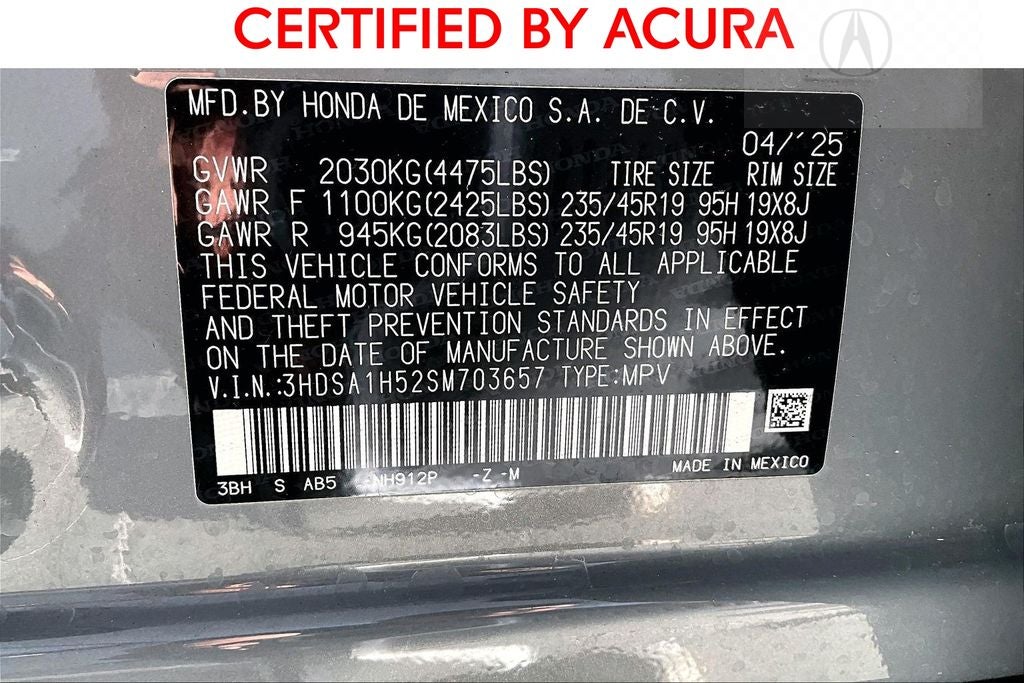 2025 Acura ADX A-Spec Package