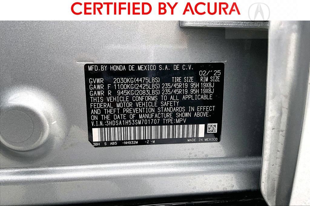 2025 Acura ADX A-Spec Package