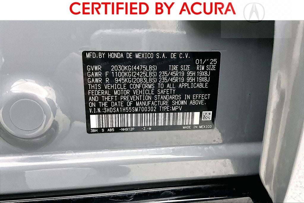 2025 Acura ADX A-Spec Package