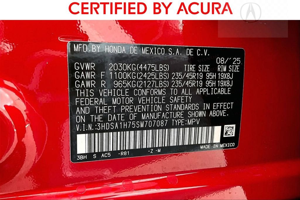 2025 Acura ADX A-Spec Advance Package