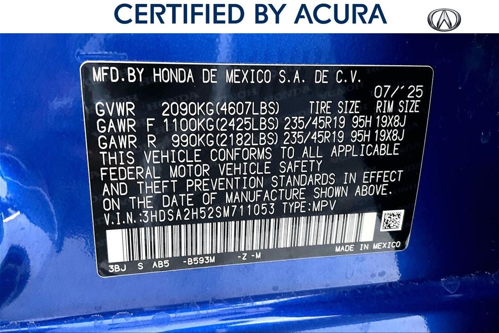 2025 Acura ADX A-Spec Package