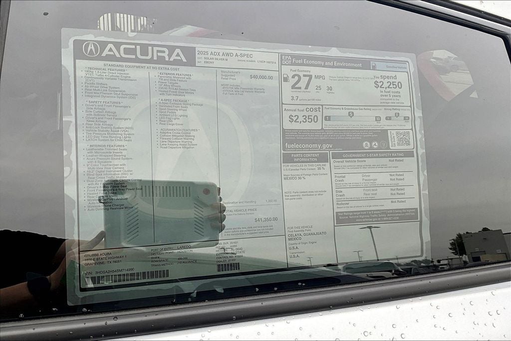 2025 Acura ADX A-Spec Package