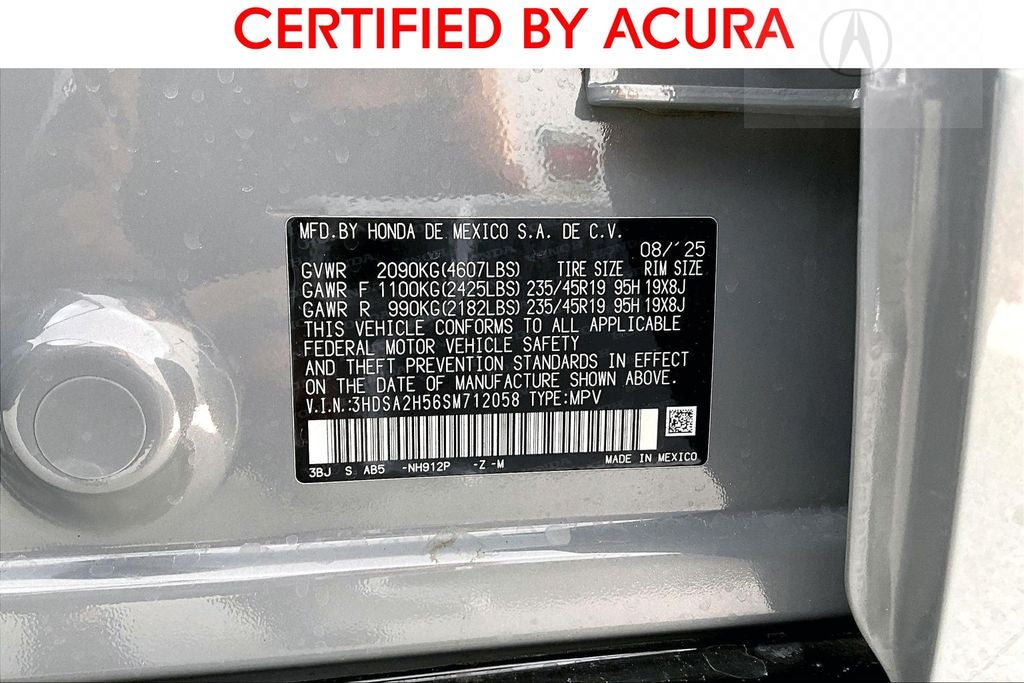 2025 Acura ADX A-Spec Package