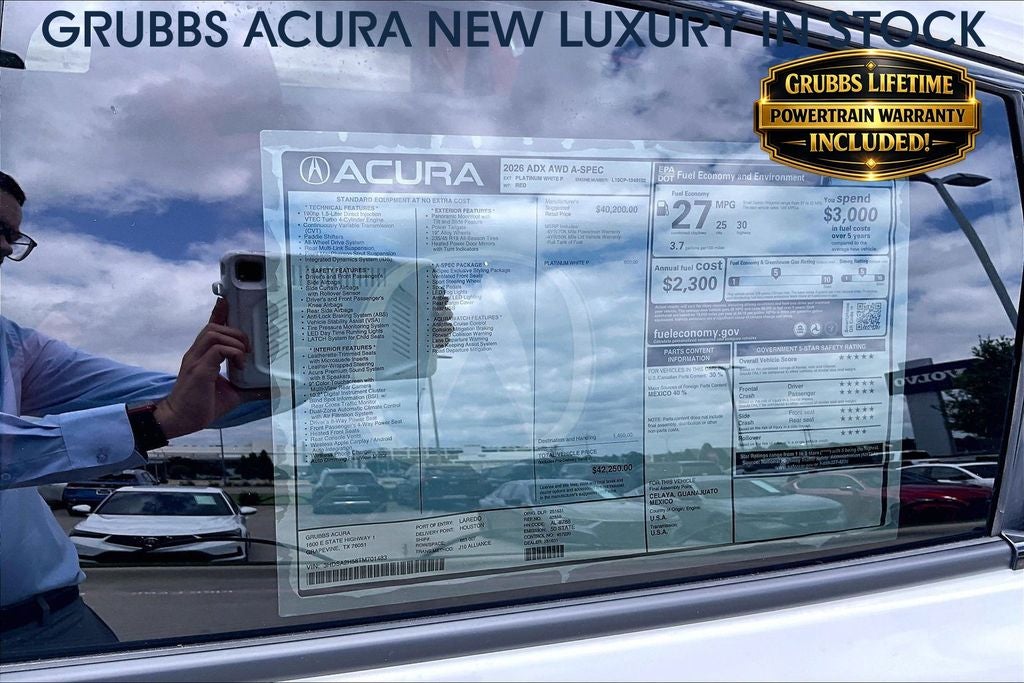 2026 Acura ADX A-Spec Package