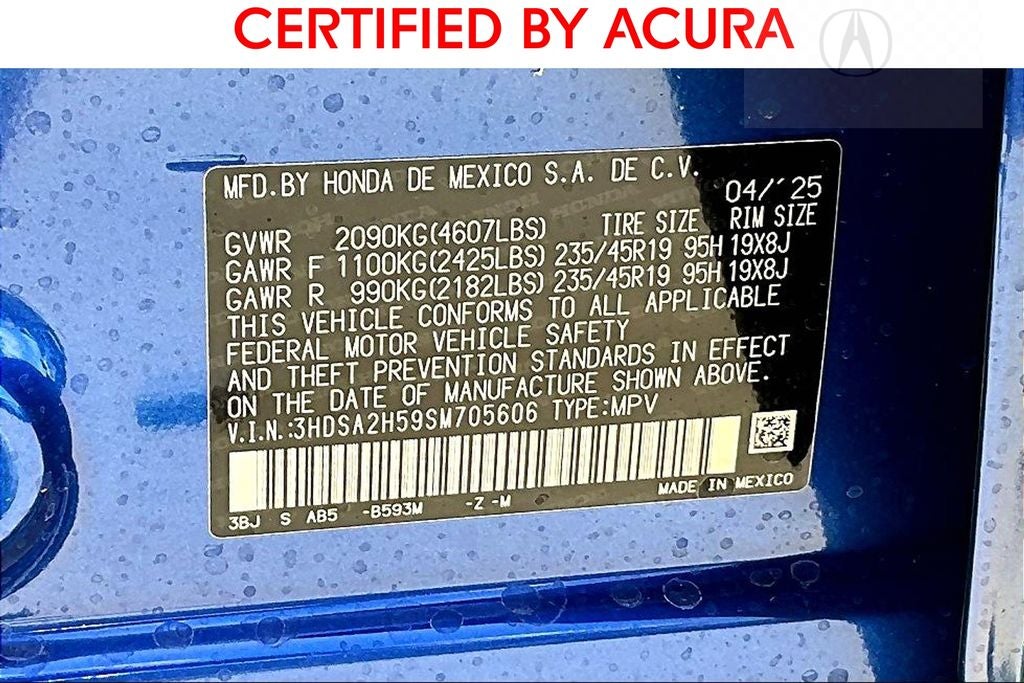 2025 Acura ADX A-Spec Package