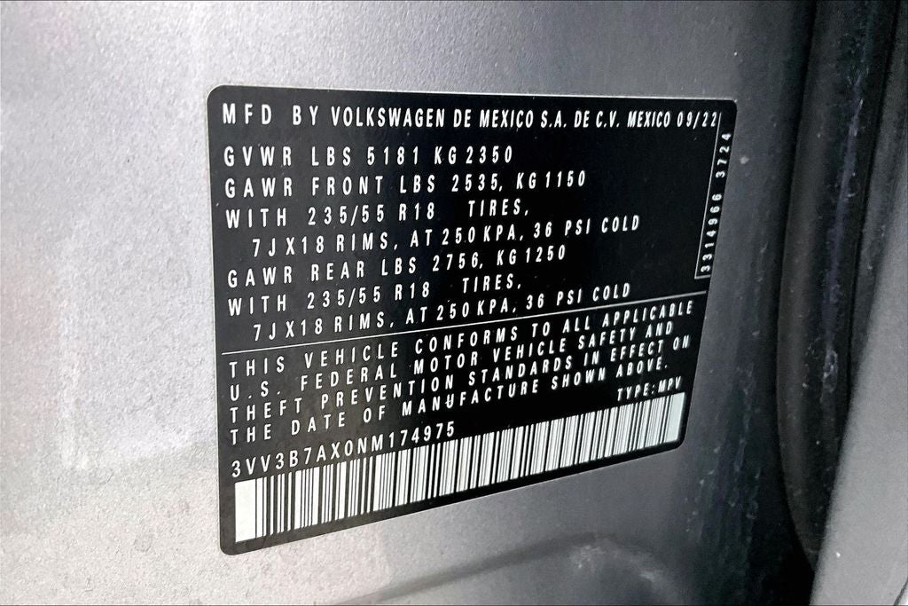 2022 Volkswagen Tiguan 2.0T SE