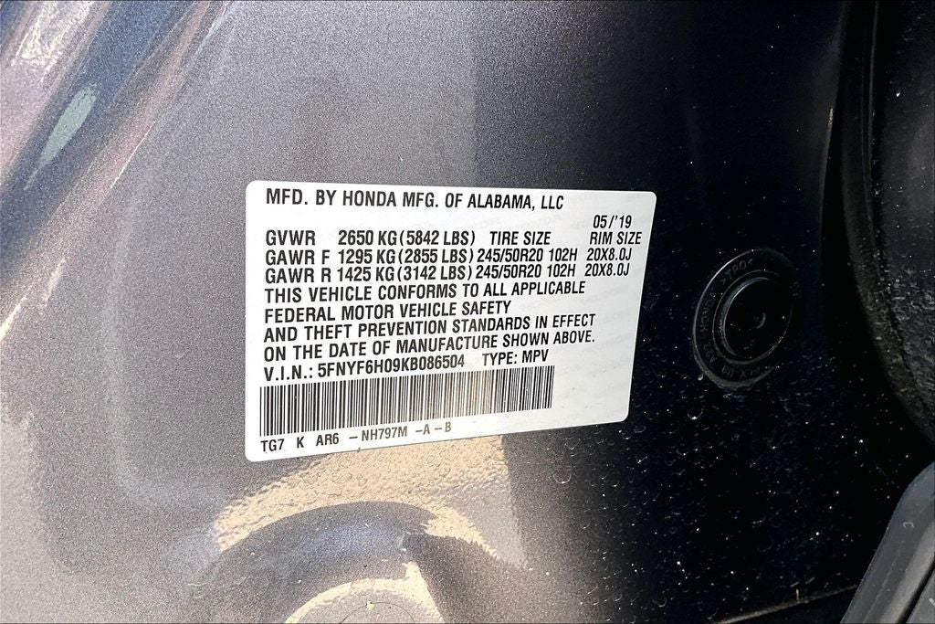 2019 Honda Pilot Elite
