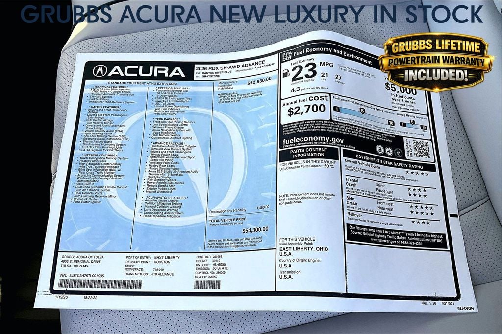 2026 Acura RDX Advance Package SH-AWD