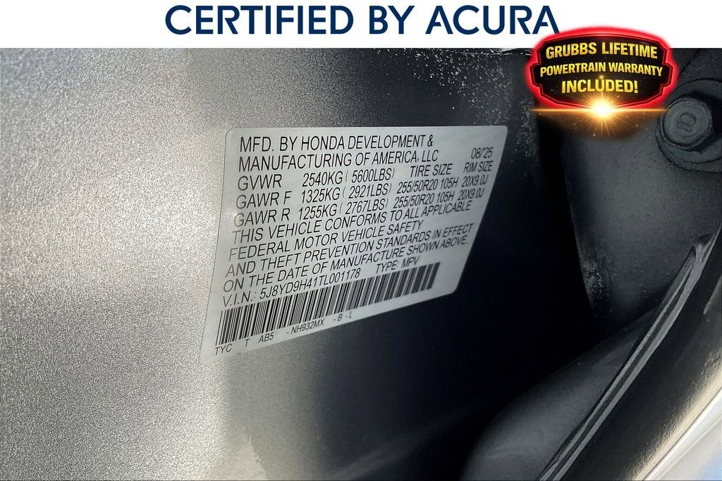 2026 Acura MDX Technology Package