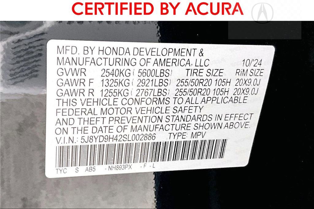 2025 Acura MDX Technology Package