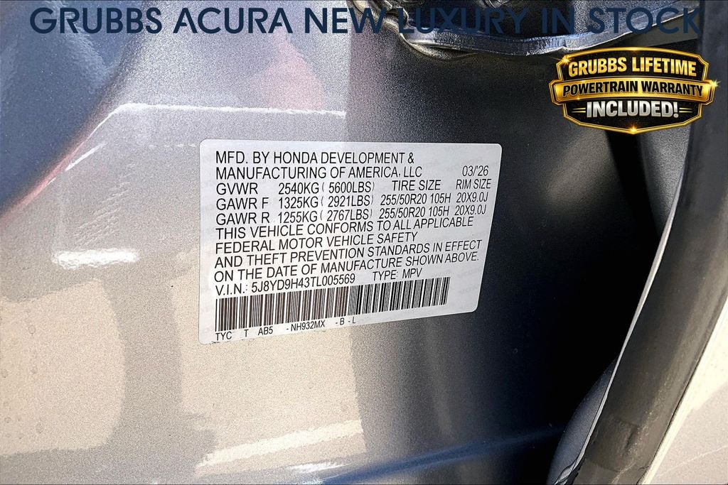 2026 Acura MDX Technology Package