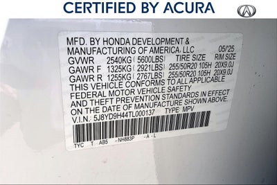 2026 Acura MDX Technology Package