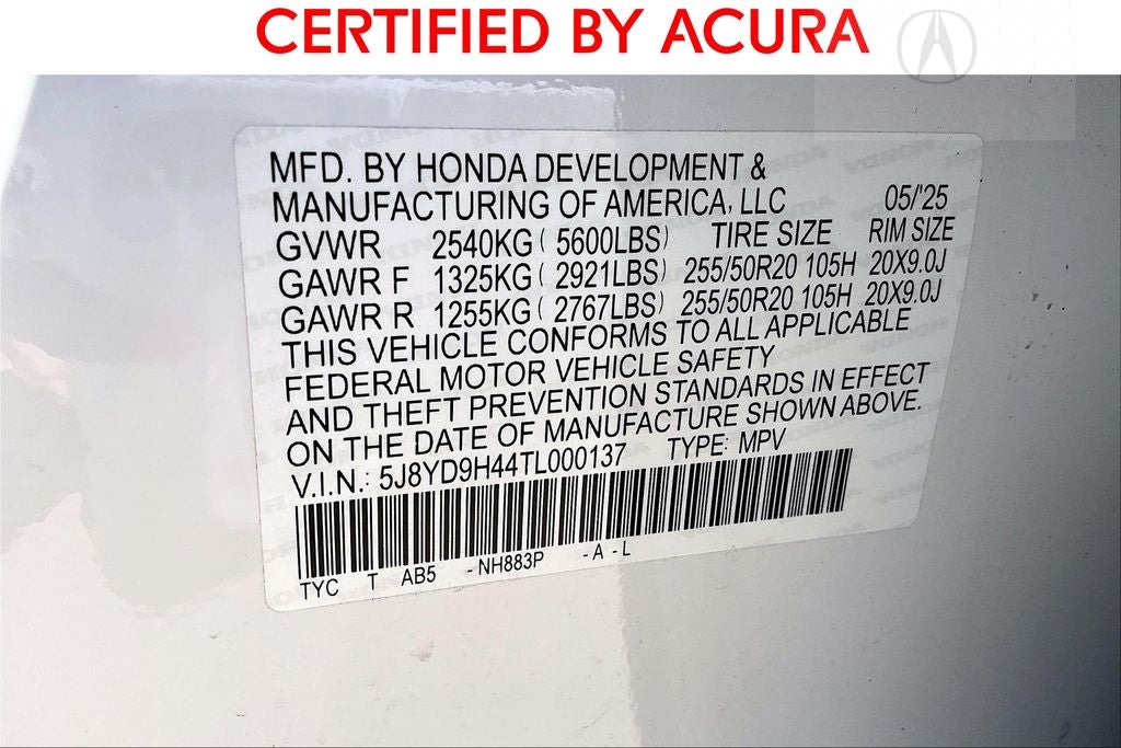 2026 Acura MDX Technology Package