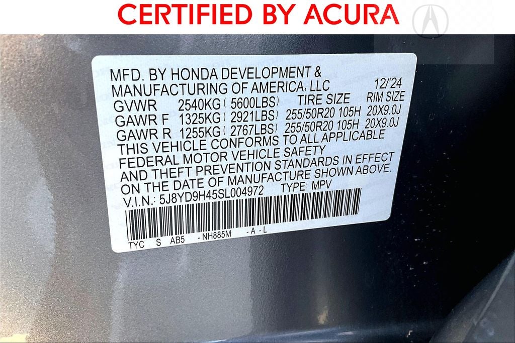 2025 Acura MDX Technology Package
