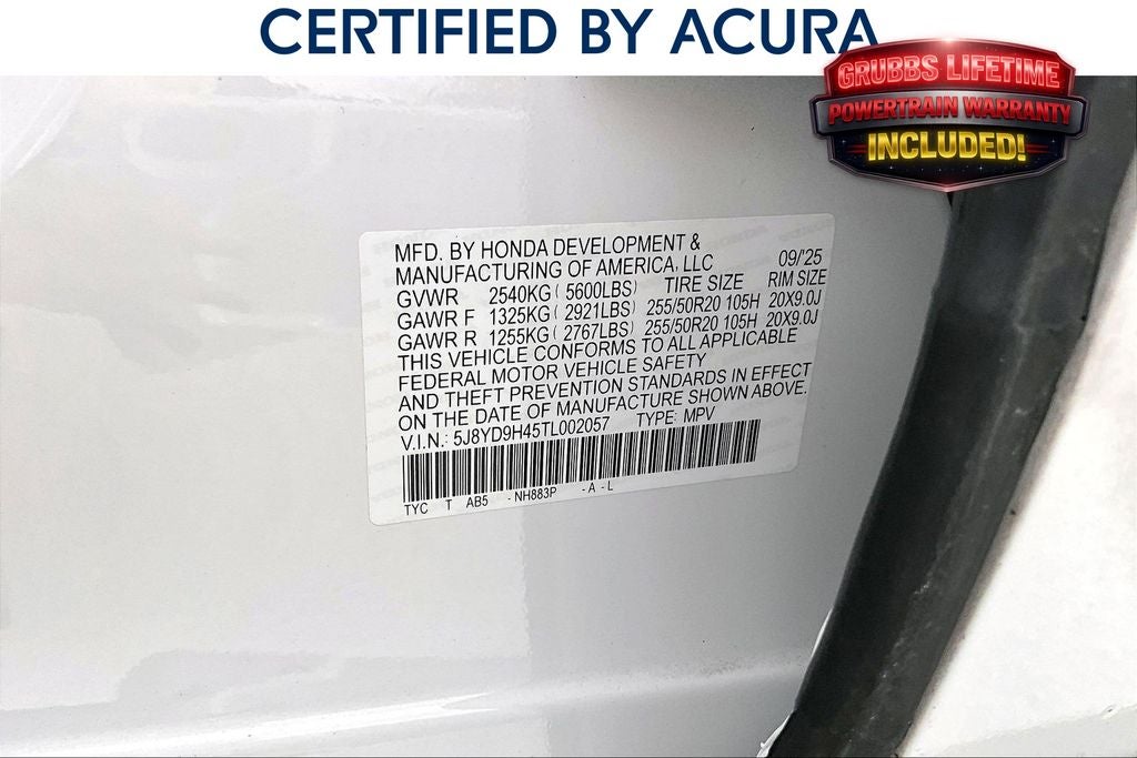 2026 Acura MDX Technology Package