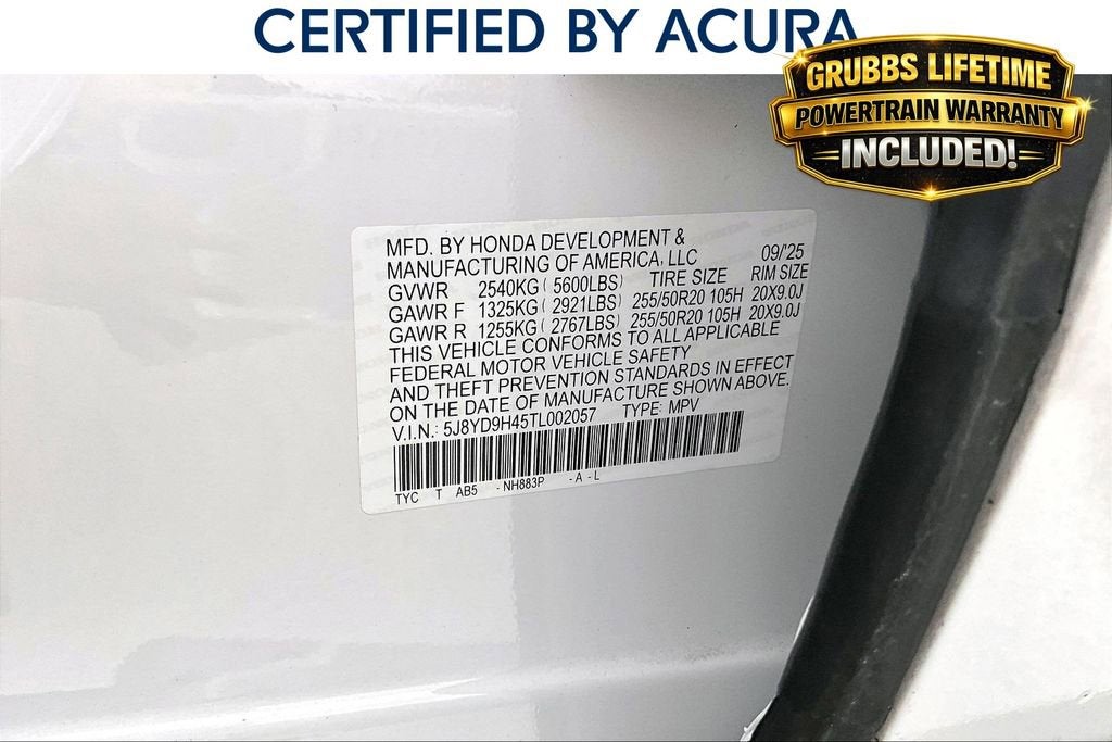 2026 Acura MDX Technology Package