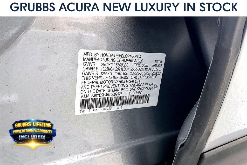 2026 Acura MDX Technology Package
