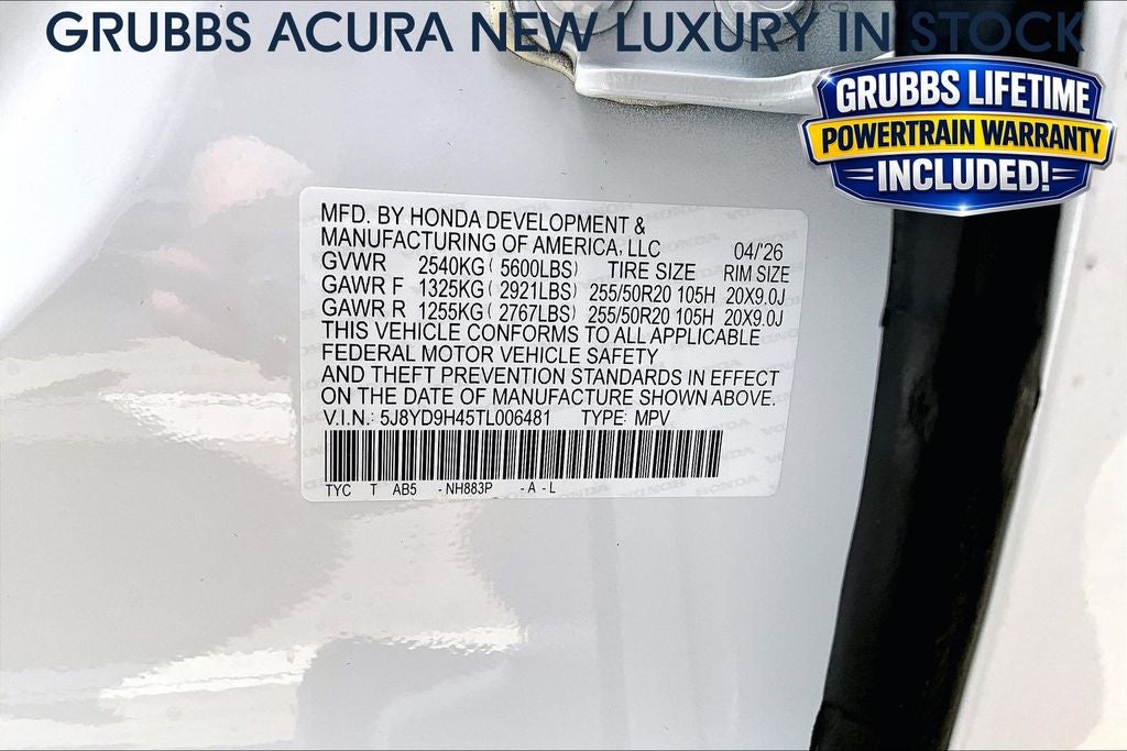 2026 Acura MDX Technology Package
