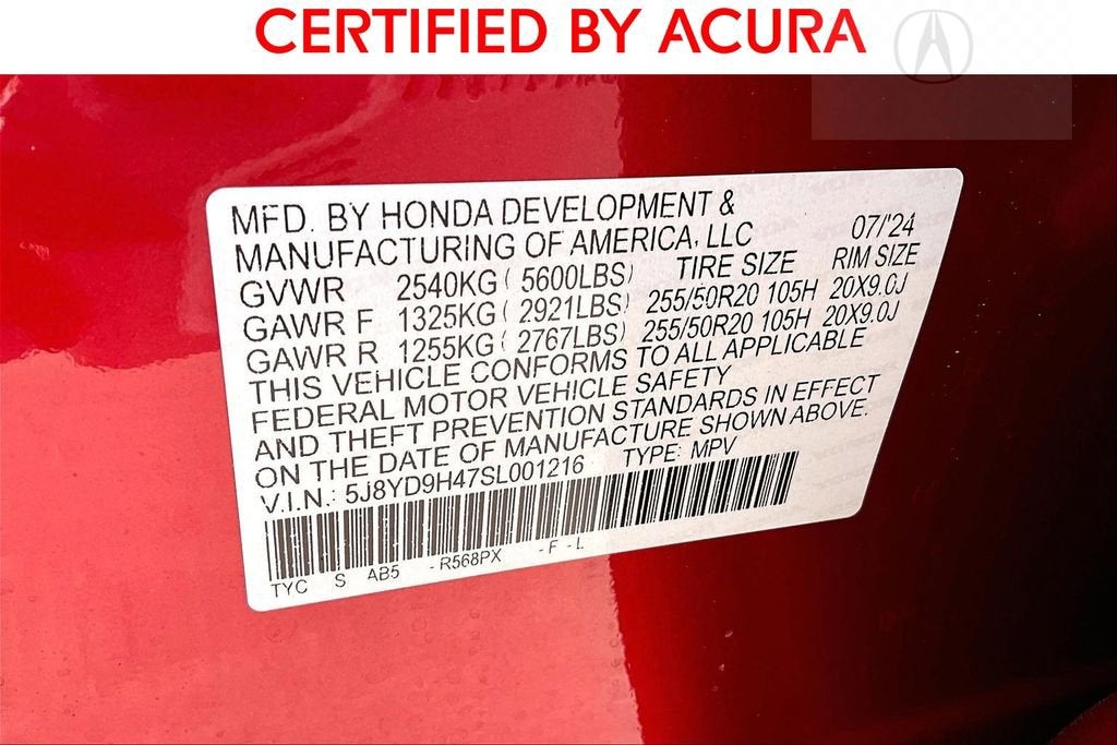 2025 Acura MDX Technology Package