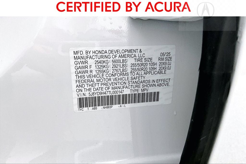 2026 Acura MDX Technology Package
