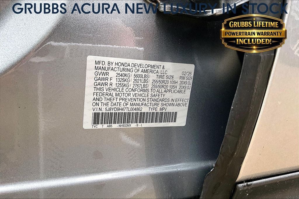 2026 Acura MDX Technology Package