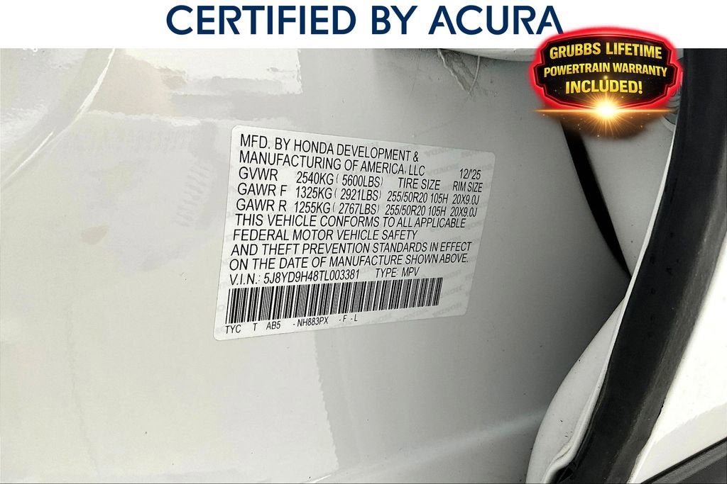 2026 Acura MDX Technology Package